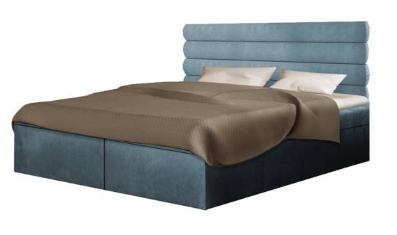 Boxspring łóżko 120x200 błękitne Ricky