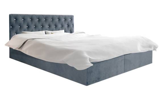 Łóżko boxspring 90x200 grafit Bella